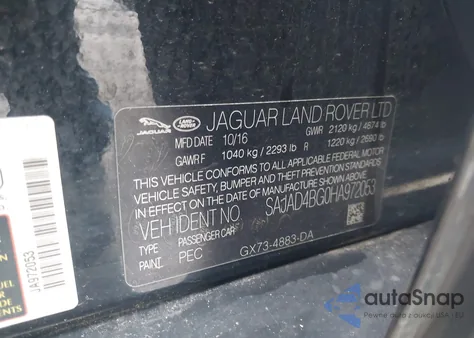 2017 Jaguar Xe Premium из США, поврежденный, VIN SAJAD4BG0HA972053